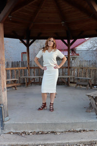 Anni Ivory Top (matching skirt available)